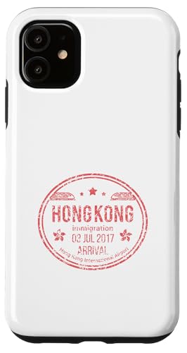 Hongkong Ankunft Stempel Reise Asien China Retro Vintage Hülle für iPhone 11 von Hong Kong Goods
