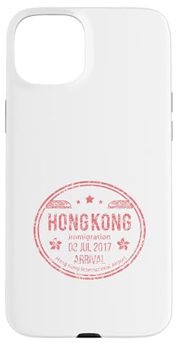Hongkong Ankunft Stempel Reise Asien China Retro Vintage Hülle für iPhone 15 Plus von Hong Kong Goods