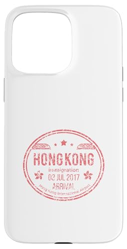 Hongkong Ankunft Stempel Reise Asien China Retro Vintage Hülle für iPhone 15 Pro Max von Hong Kong Goods