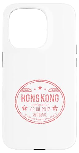 Hongkong Ankunft Stempel Reise Asien China Retro Vintage Hülle für iPhone 15 Pro von Hong Kong Goods