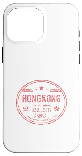 Hongkong Ankunft Stempel Reise Asien China Retro Vintage Hülle für iPhone 16 Pro Max von Hong Kong Goods