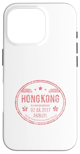 Hongkong Ankunft Stempel Reise Asien China Retro Vintage Hülle für iPhone 16 Pro von Hong Kong Goods