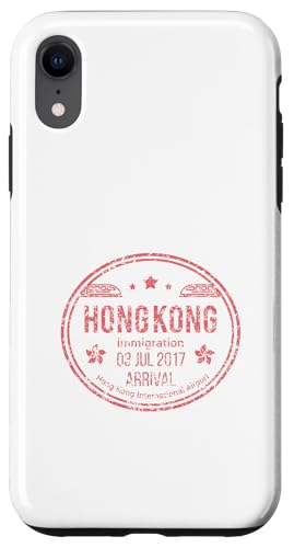 Hongkong Ankunft Stempel Reise Asien China Retro Vintage Hülle für iPhone XR von Hong Kong Goods