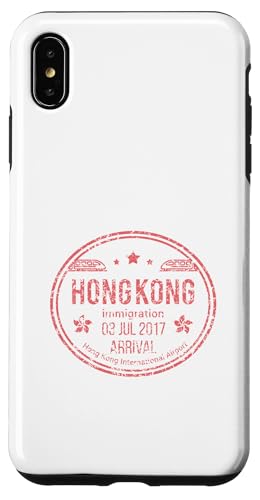 Hongkong Ankunft Stempel Reise Asien China Retro Vintage Hülle für iPhone XS Max von Hong Kong Goods