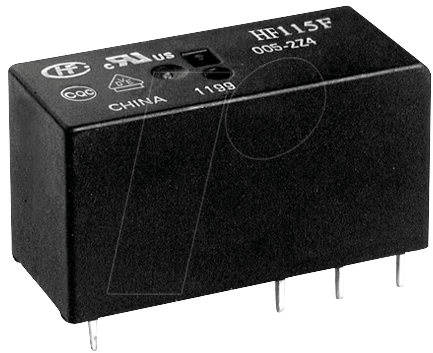 HF115F-005-1H - Mini-Relais, 5 V, 1 Schließer 16 A, RT III von Hongfa
