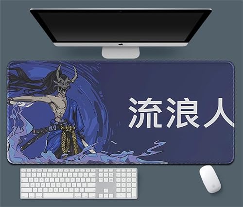 Erweitertes Gaming-Mauspad mit blauem Wolf-Design, 89,9 x 15,7 (1) von Hongfuzhih