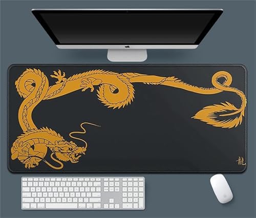 Erweitertes Gaming-Mauspad mit blauem Wolf-Design, 89,9 x 15,7 (7) von Hongfuzhih