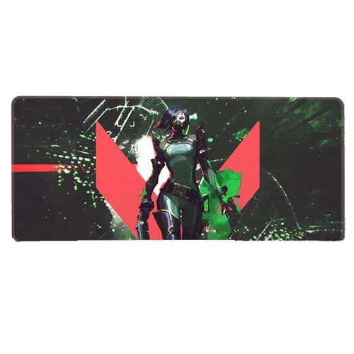 Gerrit Valorant Gaming-Mauspad, groß, XXL, lang, verlängerte Pads, großes Mauspad, Tastatur-Mauspad, Schreibtischunterlage, Heimbüro, Dekor, Zubehör für Computer, PC, Laptop (Jett) (Gypher) (Jett von Hongfuzhih