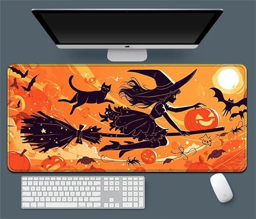 Halloween-Mauspad, 89,9 x 39,9 cm, erweiterte Gaming-Matte, Kürbis (6) von Hongfuzhih