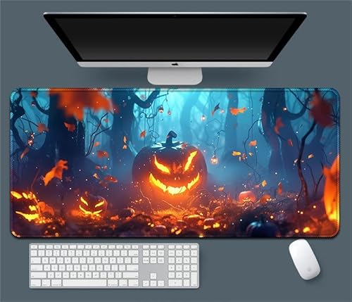 Halloween-Mauspad, 90 x 40 cm, erweiterte Gaming-Matte, Kürbis (1) von Hongfuzhih