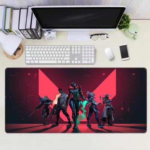 Hongfuzhih Valorant valo2 Gaming-Mauspad, groß, XXL, lang, erweitert, großes Mauspad, Tastatur, Mauspad, Schreibtischunterlage, Heimbüro, Dekoration, Zubehör für Computer, PC, Laptop (jett) von Hongfuzhih