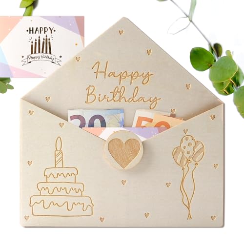 Geldgeschenk Geburtstag Holz Briefumschlag mit Grußkarte Birthday Geldgeschenke Verpackung Geldumschlag Gutscheinverpackung für Gutschein Geld Geburtstagsgeschenk zum Frauen Männer Geburtstag Geschenk Geldgeschenk Geburtstag Holz Briefumschlag mit Grußkarte Birthday Geldgeschenke Verpackung Geldumschlag Gutscheinverpackung für Gutschein Geld Geburtstagsgeschenk zum Frauen Männer Geburtstag Geschenk von Hongma
