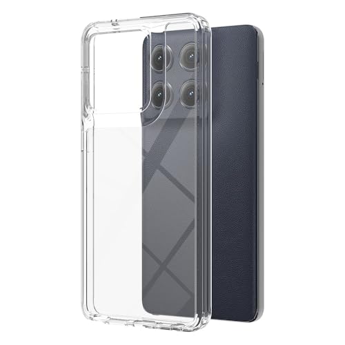 Hongxinyu Kristallklare Schutzhülle für Moto Edge 2025, schmal, dünn, weiches TPU, harte Rückseite aus Polycarbonat, stoßfest, kratzfest, Schutzhülle für Motorola Edge 2025 (transparent) von Hongxinyu