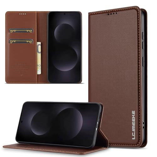 Hongxinyu Leder-Schutzhülle für Samsung Galaxy S25 Edge, magnetischer Schutz, PU-Leder, Klapphülle für Damen und Herren, mit Kartenhalter, Ständer, stoßfest, Schutzhülle für Galaxy S25 Edge (Braun) Hongxinyu Leder-Schutzhülle für Samsung Galaxy S25 Edge, magnetischer Schutz, PU-Leder, Klapphülle für Damen und Herren, mit Kartenhalter, Ständer, stoßfest, Schutzhülle für Galaxy S25 Edge (Braun) von Hongxinyu