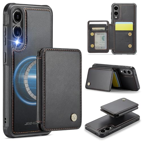 Hongxinyu Schutzhülle für Samsung Galaxy S25 Edge, kompatibel mit MagSafe für Männer und Frauen, abnehmbare magnetische Brieftaschen-Handyhülle mit Kartenschlitz-Halter, RFID-Blockierung für Galaxy von Hongxinyu