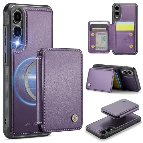 Hongxinyu Schutzhülle für Samsung Galaxy S25 Edge, kompatibel mit MagSafe für Männer und Frauen, abnehmbare magnetische Brieftaschen-Handyhülle mit Kartenschlitz-Halter, RFID-Blockierung für Galaxy von Hongxinyu