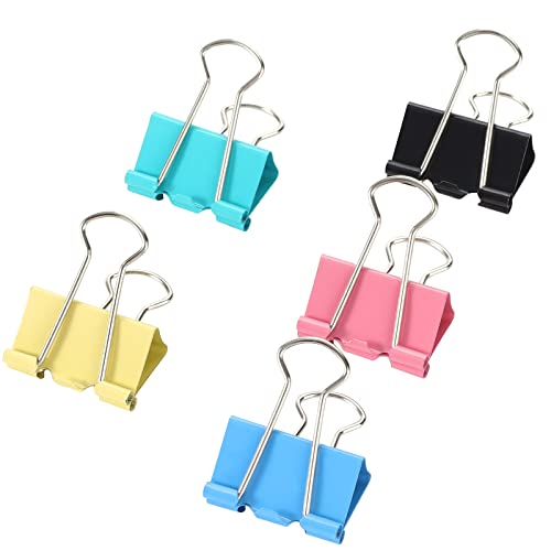 Foldback Klammern 25mm Farbige Metall Papierklammern 20Pcs Binder Clips Mittlere Schwalbenschwanz Clip Datei Geld Papier Stationäre Klemmen Foldback Klammern 25mm Farbige Metall Papierklammern 20Pcs Binder Clips Mittlere Schwalbenschwanz Clip Datei Geld Papier Stationäre Klemmen von Hononwii