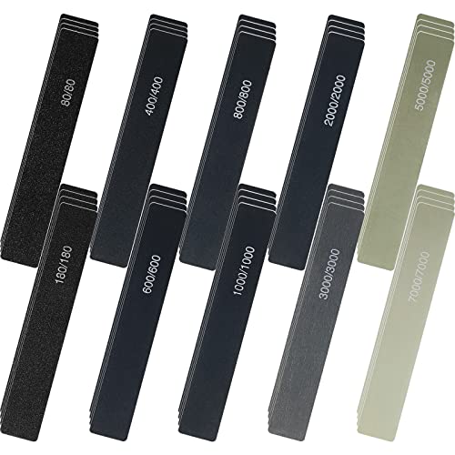 Honoson 40 Polierstäbe für Kunststoff Modell Metall Holz Schleifstäbe Modellbau Werkzeug Schleifpapier Schleifen Polieren Accessoires Mini Finger Schleifer (Niedrige Körnung, Schimmel) von Honoson