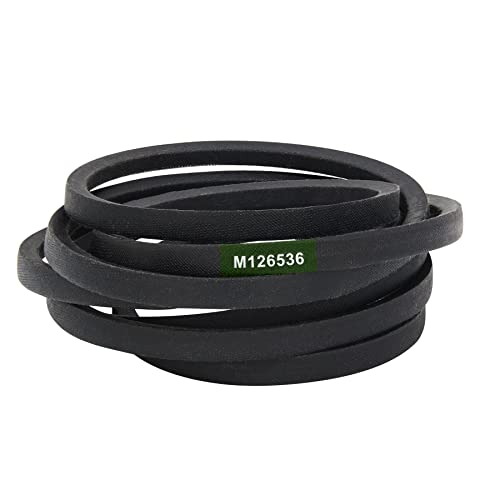 Honoyam M126536 Rasenmäher Deck Antriebsriemen 1/2 Zoll x 289,6 cm für John Deere LT133 LT150 LT155 LT160 LT166 und LT180 96,5 cm 42C Deck Cub Cadet 010053 75 01 005375P von Honoyam