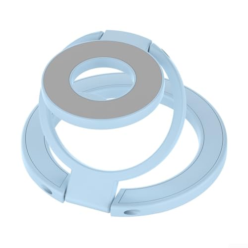 Magnetischer Handy-Ringhalter, doppelt verstellbarer Griff für Fitnessstudio und Auto, sicherer Halt, kompatibel mit Smartphones (blau) von Honseadek