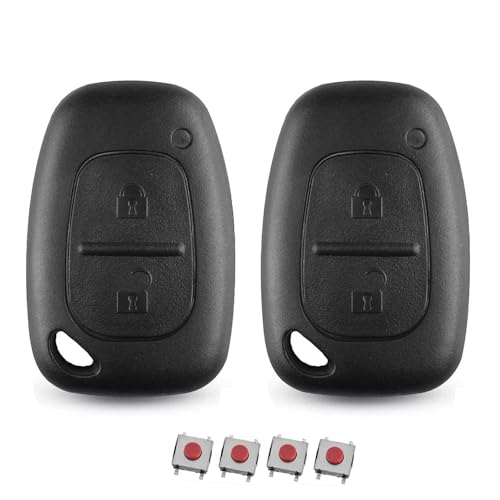HooRLZ 2 Stück Opel Vivaro Schlüsselgehäuse für Opel Vivaro Renault Traffic Movano Nissan Kangoo Schlüssel, Renault Kangoo Autoschlüssel, Opel Vivaro Ersatzschlüssel, Renault Fernbedienung - 2 Tasten HooRLZ 2 Stück Opel Vivaro Schlüsselgehäuse für Opel Vivaro Renault Traffic Movano Nissan Kangoo Schlüssel, Renault Kangoo Autoschlüssel, Opel Vivaro Ersatzschlüssel, Renault Fernbedienung - 2 Tasten von HooRLZ