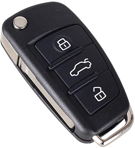 HooRLZ Audi Schlüsselgehäuse 3-Tasten, Autoschlüssel für Au-di A2 A3 A4 A6 A6L A8 Q7 TT S6, Au-di Fernbedienung, Audi Ersatzschlüssel von HooRLZ