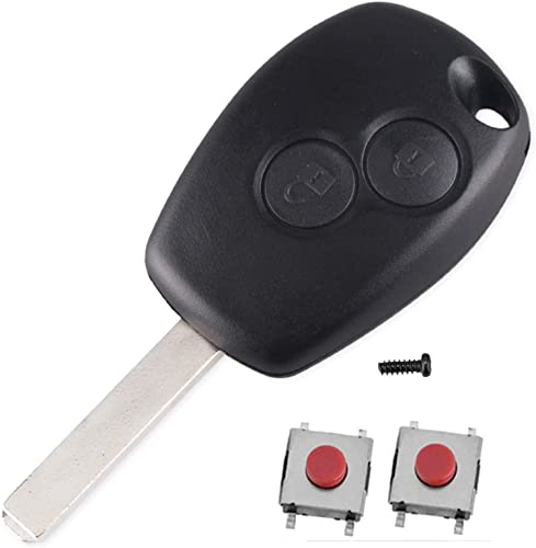 HooRLZ Schlüsselgehäuse für Renault Clio Modus Twingo Kangoo Schlüssel, Autoschlüssel Clio 2 Tasten, Kangoo Ersatzschlüssel, Renault Schlüssel von HooRLZ