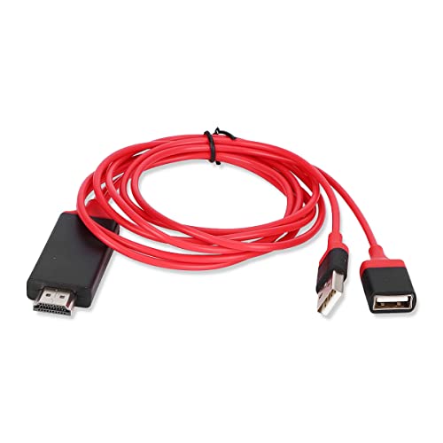 Hoopoocolor HDMI Kabel, 2M Unterstützt 1080P HD /3D 1080P 60Hz Video und Digitales Audio Telefon HDMI Videokabel für AV Adapterkabel für Handy Tablet von Hoopoocolor