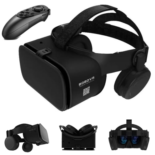 Hoorawwi Virtual-Reality-Headset, 3D-VR-Brille für Smartphone, Schwarz, für Erwachsene und Kinder, um 3D-Filme und Videos anzusehen von Hoorawwi