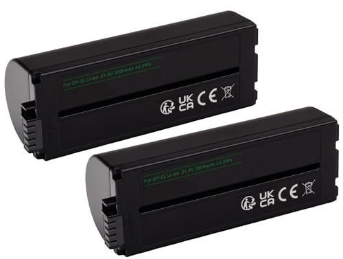 2er-Set Akku kompatibel mit Canon Selphy | Ersatz für Canon NB-CP2L Akku (2000mAh) von Hooster