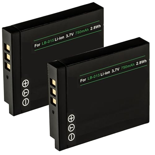 2er-Set Akku für die Kodak PIXPRO WPZ2 wasserdichte Action Kamera | ersetzt den Kodak Akku LB-015 (750mAh) von Hooster