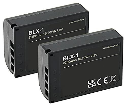2er-Set Akku für die Olympus OM-1 kompatibel mit Olympus Akku BLX-1 (2250mAh) | Akku mit NTC-Sensor und V1 Gehäuse (feuerhemmend) von Hooster