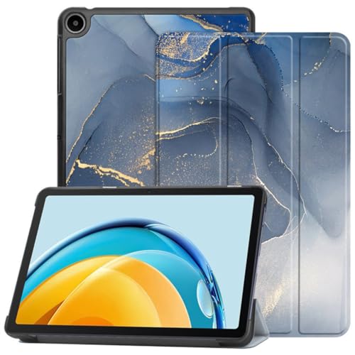 Hoozey - Hülle kompatibel mit Apple iPad Pro 11 (2022/2021/2020) - Marmordruck - Kunstleder Tablet Case Schutzhülle - Dunkelblau von Hoozey