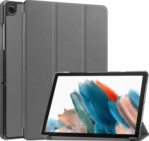 Hoozey - Hülle kompatibel mit Samsung Galaxy Tab A9 (2023) - 8.7 Zoll - Mit Auto/Wake-Funktion - Kunstleder Tablet Case Schutzhülle - Grau von Hoozey