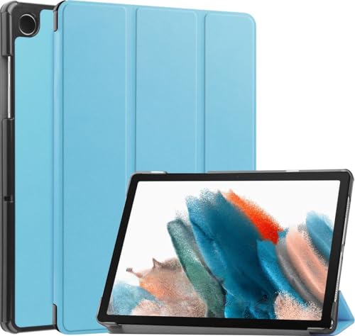 Hoozey - Hülle kompatibel mit Samsung Galaxy Tab A9 (2023) - 8.7 Zoll - Mit Auto/Wake-Funktion - Kunstleder Tablet Case Schutzhülle - Hellblau von Hoozey
