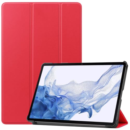 Hoozey - Hülle kompatibel mit Samsung Galaxy Tab S9 Plus/S9 FE Plus (2023) - 12.4 Zoll - Mit Auto/Wake-Funktion - Kunstleder Tablet Case Schutzhülle - Rot von Hoozey