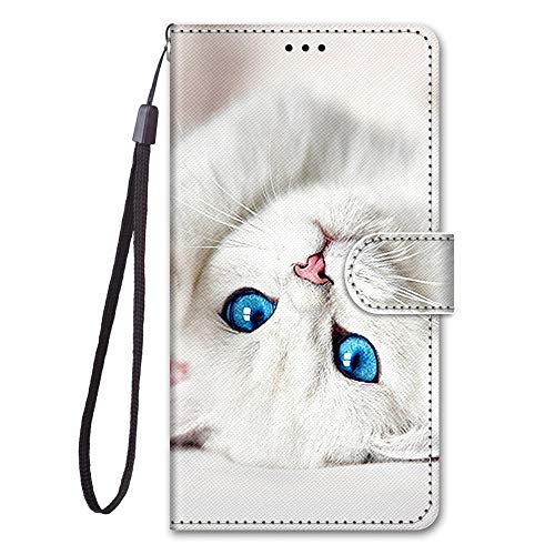 HopMore HandyHülle für iPhone 14 Pro Max Hülle PU LederHülle für iPhone 14 Pro Max Flip Case Wallet Klappbar Schutzhülle Klapphülle Handytasche Cover mit Muster für iPhone 14 Pro Max, Weiße Katze HopMore HandyHülle für iPhone 14 Pro Max Hülle PU LederHülle für iPhone 14 Pro Max Flip Case Wallet Klappbar Schutzhülle Klapphülle Handytasche Cover mit Muster für iPhone 14 Pro Max, Weiße Katze von HopMore