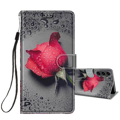 HopMore Handyhülle für Samsung Galaxy A15 5G / 4G Hülle, PU Leder Schutzhülle Klappbar Flip Case Tasche für Samsung A15 5G Klapphülle Stoßfeste Motiv Kartenfach Cover für Galaxy A15,Rose/Grau HopMore Handyhülle für Samsung Galaxy A15 5G / 4G Hülle, PU Leder Schutzhülle Klappbar Flip Case Tasche für Samsung A15 5G Klapphülle Stoßfeste Motiv Kartenfach Cover für Galaxy A15,Rose/Grau von HopMore