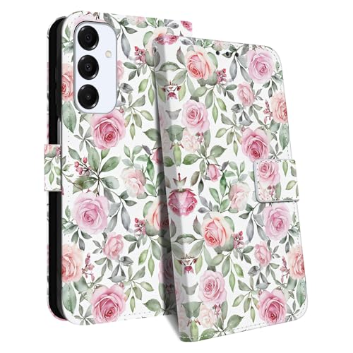 HopMore Handyhülle für Samsung Galaxy A16 4G / 5G Hülle, PU Leder Klappbar Klapphülle Kartenfach Schutzhülle, Stoßfeste Standfunktion Tasche Flip Case mit Muster Handytasche, Blassrosa Rose HopMore Handyhülle für Samsung Galaxy A16 4G / 5G Hülle, PU Leder Klappbar Klapphülle Kartenfach Schutzhülle, Stoßfeste Standfunktion Tasche Flip Case mit Muster Handytasche, Blassrosa Rose von HopMore