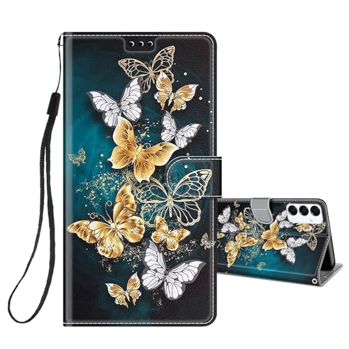 HopMore Handyhülle für Samsung Galaxy A16 4G / 5G Hülle Klappbar Klapphülle Flip Case Tasche mit Kartenfach Standfunktion Schutzhülle Case mit Motiv Handytasche für Samsung A16, Grüner Schmetterling HopMore Handyhülle für Samsung Galaxy A16 4G / 5G Hülle Klappbar Klapphülle Flip Case Tasche mit Kartenfach Standfunktion Schutzhülle Case mit Motiv Handytasche für Samsung A16, Grüner Schmetterling von HopMore