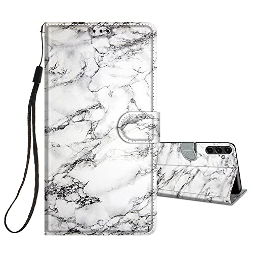 HopMore Handyhülle für Samsung Galaxy A54 5G Leder Hülle, PU Lederhülle Klappbar Hülle Flip Case Schutzhülle mit Motiv für Samsung A54 5G Klapphülle Stoßfest Handytasche Cover, Weißer Marmor HopMore Handyhülle für Samsung Galaxy A54 5G Leder Hülle, PU Lederhülle Klappbar Hülle Flip Case Schutzhülle mit Motiv für Samsung A54 5G Klapphülle Stoßfest Handytasche Cover, Weißer Marmor von HopMore