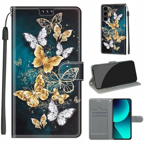 HopMore Handyhülle für Samsung Galaxy A55 5G Hülle Klappbar Flip Case Tasche Kartenfach Standfunktion Schutzhülle Case Klapphülle mit Motiv Muster Handytasche für Samsung A55 5G, Grüner Schmetterling HopMore Handyhülle für Samsung Galaxy A55 5G Hülle Klappbar Flip Case Tasche Kartenfach Standfunktion Schutzhülle Case Klapphülle mit Motiv Muster Handytasche für Samsung A55 5G, Grüner Schmetterling von HopMore