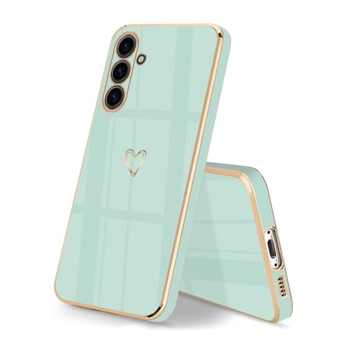HopMore Handyhülle für Samsung Galaxy S23 FE 5G Hülle Silikon Case mit Motiv Süße Herz Mädchen Frau Stoßfest Schutzhülle Ultra Dünn Weich TPU Silikonhülle Cover für Samsung S23 FE, Minzgrün HopMore Handyhülle für Samsung Galaxy S23 FE 5G Hülle Silikon Case mit Motiv Süße Herz Mädchen Frau Stoßfest Schutzhülle Ultra Dünn Weich TPU Silikonhülle Cover für Samsung S23 FE, Minzgrün von HopMore