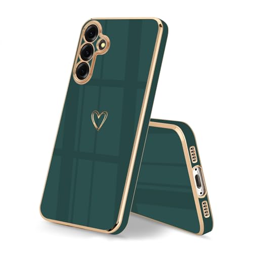 HopMore Handyhülle für Samsung Galaxy S25 5G Hülle Silikon Hülle für Samsung S25 5G Schutzhülle mit Herz Muster Motiv, Ultra Dünne Weich Case Slim Cover Stoßfeste Hülle für Galaxy S25 5G, Dunkelgrün HopMore Handyhülle für Samsung Galaxy S25 5G Hülle Silikon Hülle für Samsung S25 5G Schutzhülle mit Herz Muster Motiv, Ultra Dünne Weich Case Slim Cover Stoßfeste Hülle für Galaxy S25 5G, Dunkelgrün von HopMore