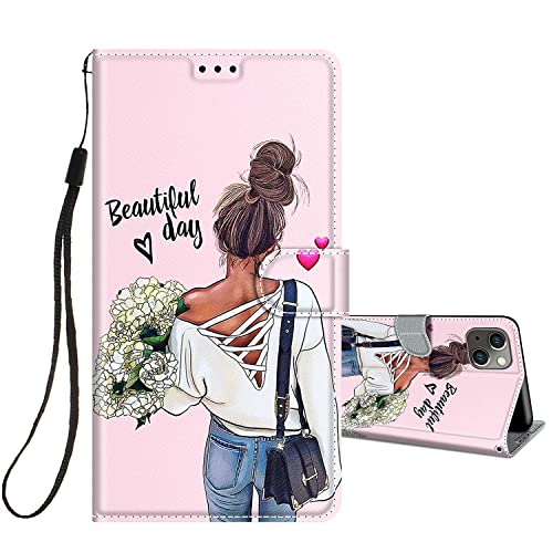 HopMore Handyhülle für iPhone 14 Plus Leder Hülle PU Lederhülle Klappbar Flip Case Schutzhülle Motiv für iPhone 14 Plus Klapphülle Stoßfest Handytasche Cover für iPhone 14 Plus, Hübsches Mädchen HopMore Handyhülle für iPhone 14 Plus Leder Hülle PU Lederhülle Klappbar Flip Case Schutzhülle Motiv für iPhone 14 Plus Klapphülle Stoßfest Handytasche Cover für iPhone 14 Plus, Hübsches Mädchen von HopMore