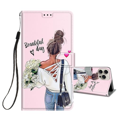 HopMore Handyhülle für iPhone 16 Pro Max Hülle Klappbar Klapphülle Flip Case Tasche mit Kartenfach Standfunktion Magnet Schutzhülle Case mit Muster Handytasche für iPhone 16 Pro Max, Rosa Mädchen HopMore Handyhülle für iPhone 16 Pro Max Hülle Klappbar Klapphülle Flip Case Tasche mit Kartenfach Standfunktion Magnet Schutzhülle Case mit Muster Handytasche für iPhone 16 Pro Max, Rosa Mädchen von HopMore