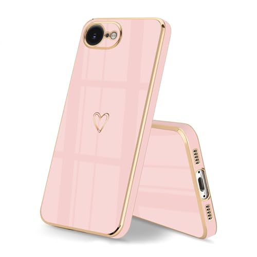 HopMore Handyhülle für iPhone 16e Hülle Silikon mit Herz Muster für iPhone 16e Schutzhülle, Stoßfeste Weich TPU Cover Ultra Dünne Case, Rosa HopMore Handyhülle für iPhone 16e Hülle Silikon mit Herz Muster für iPhone 16e Schutzhülle, Stoßfeste Weich TPU Cover Ultra Dünne Case, Rosa von HopMore