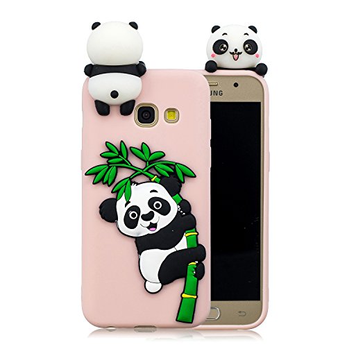 HopMore Kawaii Einhorn Handy Hülle für Samsung Galaxy A3 2017 Hülle Silikon 3D Hüllen Tier Muster Bumper Design Ultra Dünn Slim Handyhülle Schutzhülle Case Cover - Rosa Panda von HopMore