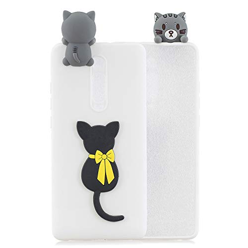 HopMore Kawaii Handyhülle für Xiaomi Redmi K20 Pro / K20 / Xiaomi Mi 9T Hülle Silikon 3D Panda Muster Einhorn Schutzhülle Redmi K20 Pro Handy Hülle Dünn Silikonhülle Stoßfest Case - Schwarze Katze von HopMore