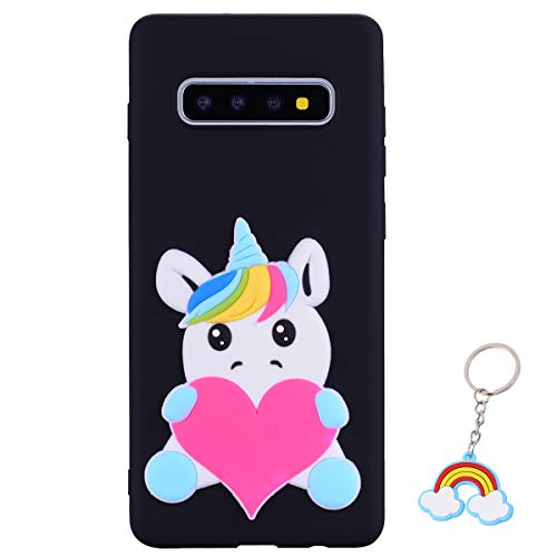 HopMore Kompatibel für Handyhülle Samsung Galaxy S10 Hülle Silikon Kawaii 3D Einhorn Panda Muster Handy Hülle Dünn Bumper Design Slim Schutzhülle Case Cover - Schwarzes Einhorn HopMore Kompatibel für Handyhülle Samsung Galaxy S10 Hülle Silikon Kawaii 3D Einhorn Panda Muster Handy Hülle Dünn Bumper Design Slim Schutzhülle Case Cover - Schwarzes Einhorn von HopMore